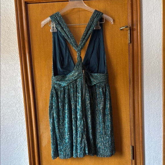 LULUS Ailey Teal Shimmer Dress - Picture 7 of 10